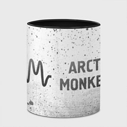 Кружка 3D Arctic Monkeys - white gradient по-горизонтали, цвет: 3D-белый + черный — фото 2