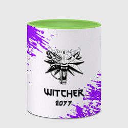 Кружка 3D The Witcher 2077 неоновые краски, цвет: 3D-белый + светло-зеленый — фото 2