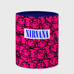 Кружка 3D Nirvana pink logo, цвет: 3D-белый + синий — фото 2