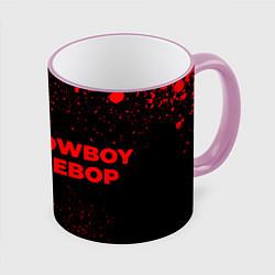 Кружка 3D Cowboy Bebop - red gradient по-горизонтали, цвет: 3D-розовый кант