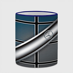Кружка 3D Mercedes benz sport geometry, цвет: 3D-синий кант — фото 2