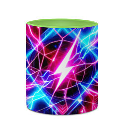 Кружка 3D Lightning - neon fantasy, цвет: 3D-белый + светло-зеленый — фото 2