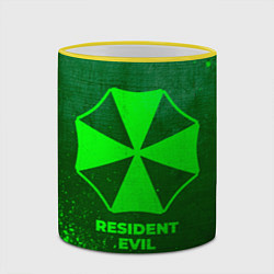 Кружка 3D Resident Evil - green gradient, цвет: 3D-желтый кант — фото 2