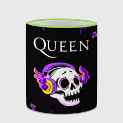 Кружка 3D Queen неоновый череп, цвет: 3D-светло-зеленый кант — фото 2