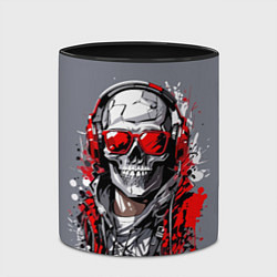 Кружка 3D Череп абстракция, цвет: 3D-белый + черный — фото 2