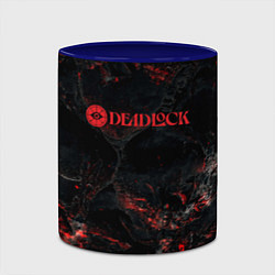 Кружка 3D Deadlock logo red texture, цвет: 3D-белый + синий — фото 2