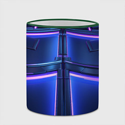 Кружка 3D Неоновая световая конструкция, цвет: 3D-зеленый кант — фото 2