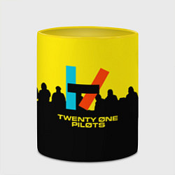 Кружка 3D Twenty one pilots rock steel, цвет: 3D-белый + желтый — фото 2