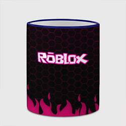 Кружка 3D Roblox fire pink, цвет: 3D-синий кант — фото 2