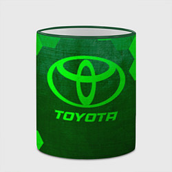 Кружка 3D Toyota - green gradient, цвет: 3D-зеленый кант — фото 2