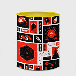 Кружка 3D Dungeons and dragons pattern, цвет: 3D-белый + желтый — фото 2