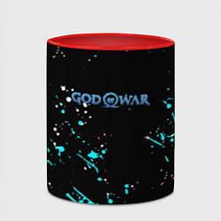 Кружка 3D God of war краски всплеск, цвет: 3D-белый + красный — фото 2
