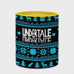 Кружка 3D Undertale rpg winter, цвет: 3D-белый + желтый — фото 2