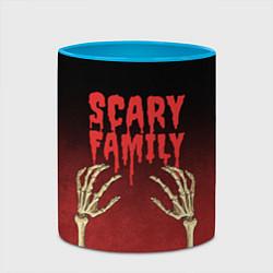 Кружка 3D Scary famyli, цвет: 3D-белый + небесно-голубой — фото 2