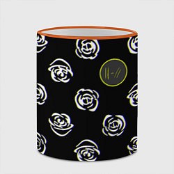 Кружка 3D Twenty one pilots rose, цвет: 3D-оранжевый кант — фото 2