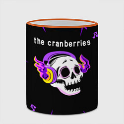 Кружка 3D The Cranberries неоновый череп, цвет: 3D-оранжевый кант — фото 2