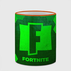 Кружка 3D Fortnite - green gradient, цвет: 3D-оранжевый кант — фото 2