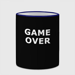 Кружка 3D Game over white logo, цвет: 3D-синий кант — фото 2