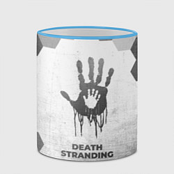 Кружка 3D Death Stranding - white gradient, цвет: 3D-небесно-голубой кант — фото 2