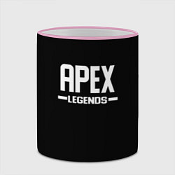 Кружка 3D Apex legends logo white, цвет: 3D-розовый кант — фото 2