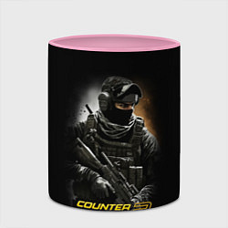 Кружка 3D Counter strike спецназовец, цвет: 3D-белый + розовый — фото 2