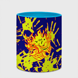 Кружка 3D Cyberpunk 2077 hands, цвет: 3D-белый + небесно-голубой — фото 2