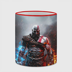 Кружка 3D God of War Кратос, цвет: 3D-красный кант — фото 2