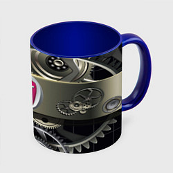 Кружка 3D FIAT logo motors, цвет: 3D-белый + синий