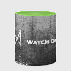Кружка 3D Watch Dogs - grey gradient по-горизонтали, цвет: 3D-белый + светло-зеленый — фото 2
