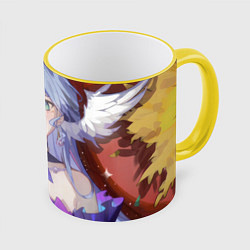 Кружка 3D Honkai Star Rail Robin, цвет: 3D-желтый кант