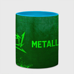 Кружка 3D Metallica - green gradient по-горизонтали, цвет: 3D-белый + небесно-голубой — фото 2