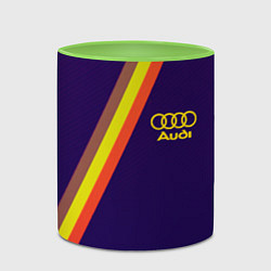 Кружка 3D AUDI line sport, цвет: 3D-белый + светло-зеленый — фото 2