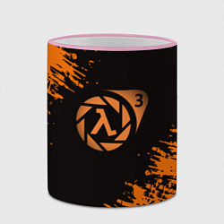 Кружка 3D Half life 3 краски оранжевые, цвет: 3D-розовый кант — фото 2