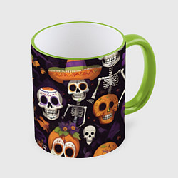Кружка 3D Страшилки хэллоуин, цвет: 3D-светло-зеленый кант
