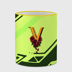 Кружка 3D Valentinos geometry steel, цвет: 3D-желтый кант — фото 2
