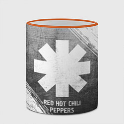 Кружка 3D Red Hot Chili Peppers - grey gradient, цвет: 3D-оранжевый кант — фото 2