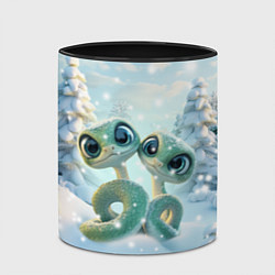Кружка 3D Милые змеи, цвет: 3D-белый + черный — фото 2