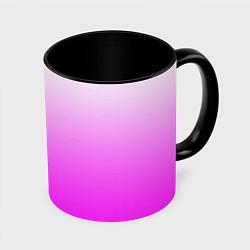 Кружка 3D Gradient color pink, цвет: 3D-белый + черный