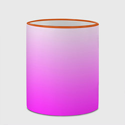 Кружка 3D Gradient color pink, цвет: 3D-оранжевый кант — фото 2