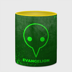 Кружка 3D Evangelion - green gradient, цвет: 3D-белый + желтый — фото 2