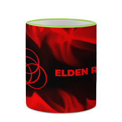 Кружка 3D Elden Ring - red gradient по-горизонтали, цвет: 3D-светло-зеленый кант — фото 2