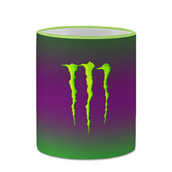 Кружка 3D Monster energy gradient, цвет: 3D-светло-зеленый кант — фото 2