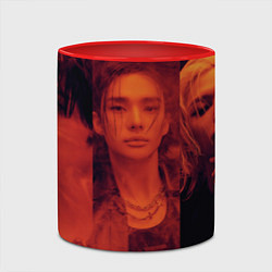 Кружка 3D Stray Kids album Ate Bang Chan Hyunjin Lee Know Se, цвет: 3D-белый + красный — фото 2