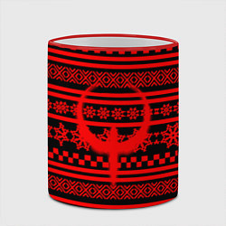 Кружка 3D Quake winter pattern, цвет: 3D-красный кант — фото 2