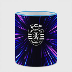 Кружка 3D Sporting neon energy, цвет: 3D-небесно-голубой кант — фото 2