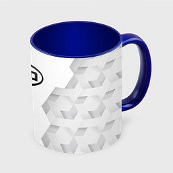 Кружка 3D BYD white poly, цвет: 3D-белый + синий