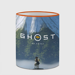 Кружка 3D Ацу на коне Ghost of Yotei, цвет: 3D-оранжевый кант — фото 2