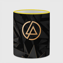 Кружка 3D Linkin Park golden poly, цвет: 3D-желтый кант — фото 2
