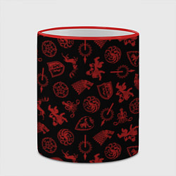 Кружка 3D Houses logo pattern Game of Thrones, цвет: 3D-красный кант — фото 2