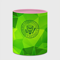 Кружка 3D Ramones green poly, цвет: 3D-белый + розовый — фото 2